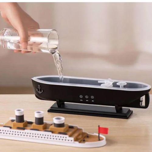 HUMIDIFICADOR Y DIFUSOR DE AROMAS BARCO TITANIC CON LUCES RBG