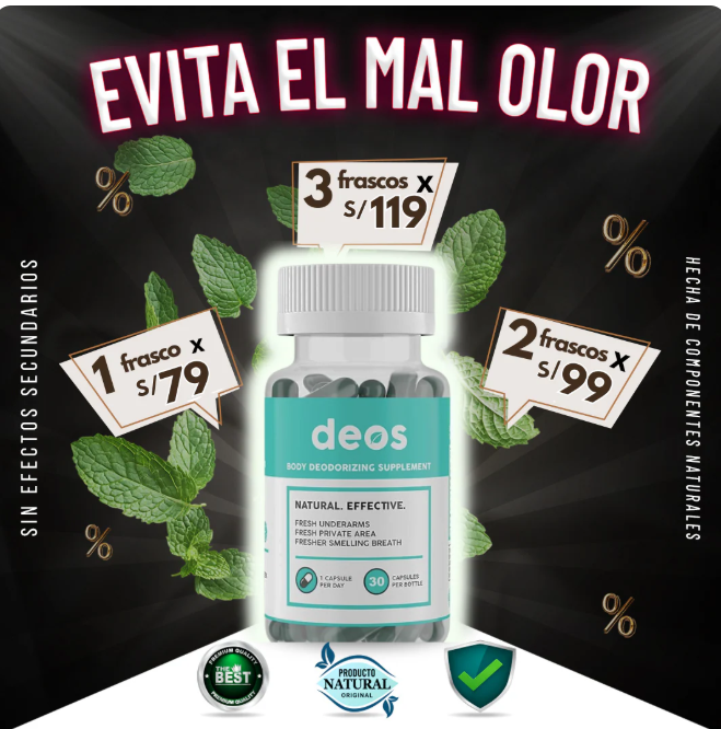 DEOS IDESODORANTE INTERNO CORPORAL 30 CAPSULAS